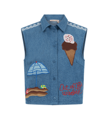 Stella Nova Out Of Office Embroidered Top