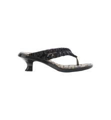 GANNI Leopard Melissa Thong Kitten Heel