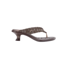 GANNI Brown Melissa Thong Kitten Heel