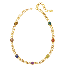 Brinker & Eliza Gemstone Curb Chain Necklace