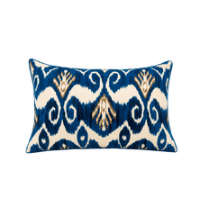 Bali Electric Blue Ikat Cushion