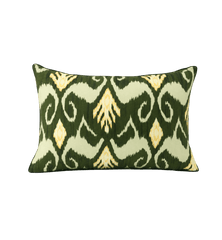 Bali Forest Olive Ikat Cushion