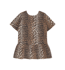 GANNI Leopard Open-Back Mini Dress