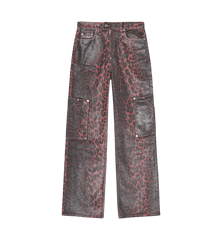 GANNI Foil Denim Andi Cargo Jeans