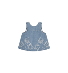 GANNI Denim Broderie Anglaise Top