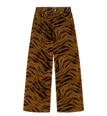 GANNI Printed Flock Denim Baggy Jeans