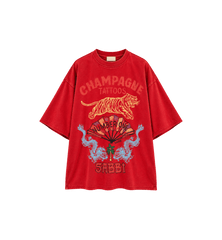 Sabbi Champagne And Tattoo T-shirt Rood