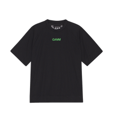 GANNI Black Active Mesh T-shirt