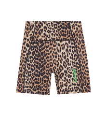 GANNI Leopard Active Ultra High Waist Shorts