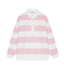 GANNI Striped Polo