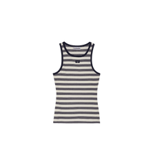 GANNI Striped Rib Tank Top
