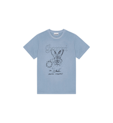 GANNI Blue Basic Jersey T-shirt