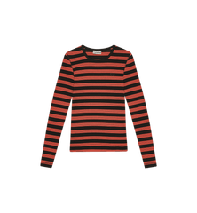 GANNI Striped Long Rib Sleeve