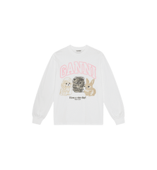 GANNI Re-cut Heavy Jersey Animals Long Sleeve