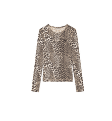 GANNI Soft Cotton Rib Leo Long Sleeve