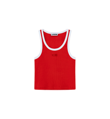 Laagam Kelsi Contrast Red Tank Top