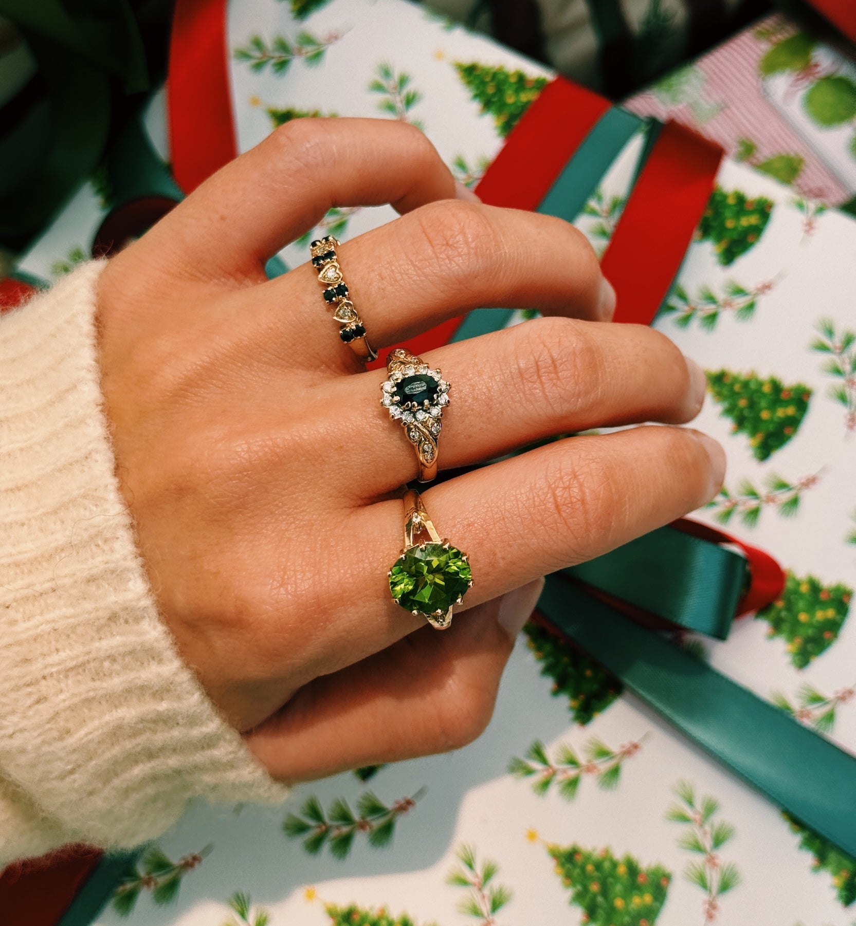 Vintage Sapphire and Diamond Fondness Ring Jewellery Anna Nina