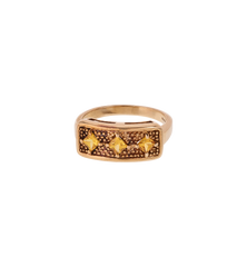 Vintage Citrine Shield Ring