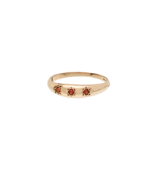 Vintage Peony Glow Ring 9K