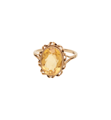 Vintage Honeysuckle Loop Ring 9K
