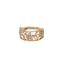 Vintage Petal Whisper Ring 9K