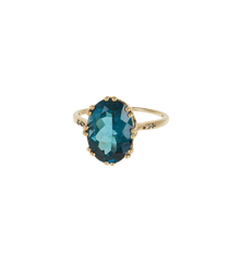 Vintage Topaz Jewel of Joy Ring 9K