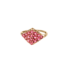 Vintage Tourmaline and Spinel Cluster Ring 9K