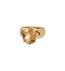 Vintage Citrine Sunset Glow Ring 9K