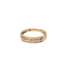 Vintage Diamond Parallel Ring 9K