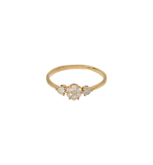 Vintage Diamond Wildflower Ring 9K
