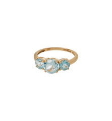 Vintage Topaz Blue Harmony Ring 9K