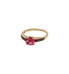 Vintage Tourmaline and Garnet Crimson Glow Ring 9K