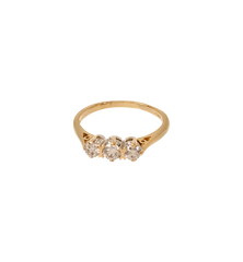 Vintage Diamond Trinity Promise Ring 18K