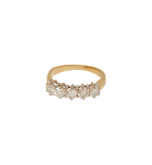 Vintage Diamond Endless Arc Ring 18K