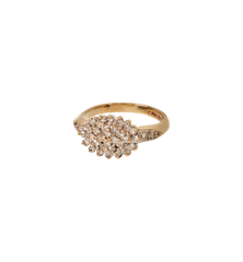 Vintage Diamond Bridal Bloom Ring 9K