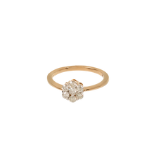 Vintage Diamond Delicate Blossom Ring 9K