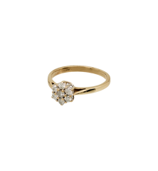 Vintage Diamond Daisy Blossom Ring 9K