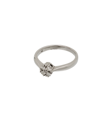 Vintage Diamond Petite Bloom Ring 9K