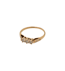 Vintage Diamond Sunlit Trilogy Ring 9K