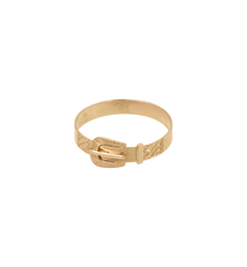 Vintage Gold Buckle Ring 9K