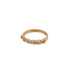Vintage Diamond Sunray Band Ring 9K