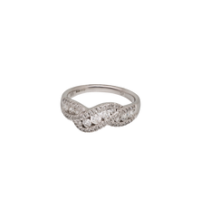 Vintage Diamond Entwined Pavé Ring 9K
