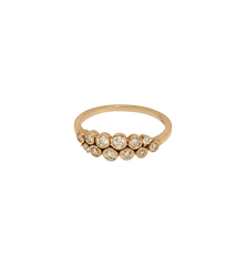 Vintage Diamond Bubble Band Ring 9K