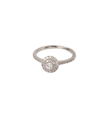 Vintage Diamond Solar Glow Ring 9K