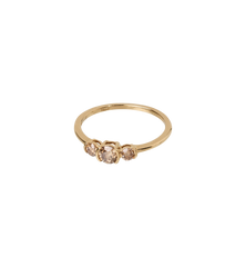 Vintage Champagne Diamond Golden Hour Ring 9K