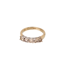 Vintage Champagne Diamond Honey Ring 9K