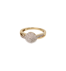 Vintage Diamond Luminous Cluster Ring 9K
