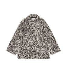 GANNI Leopard Faux Fur Jacket