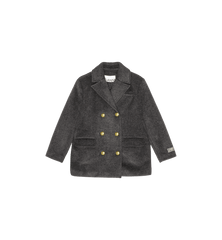 GANNI Facced Wool Doublebreasted Blazer