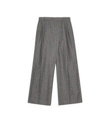 GANNI Wool Stripe Mid Waist Pants